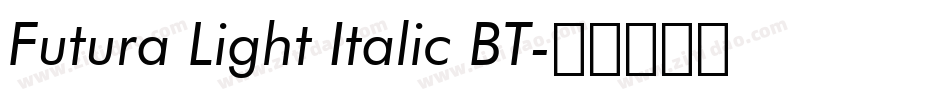 Futura Light Italic BT字体转换